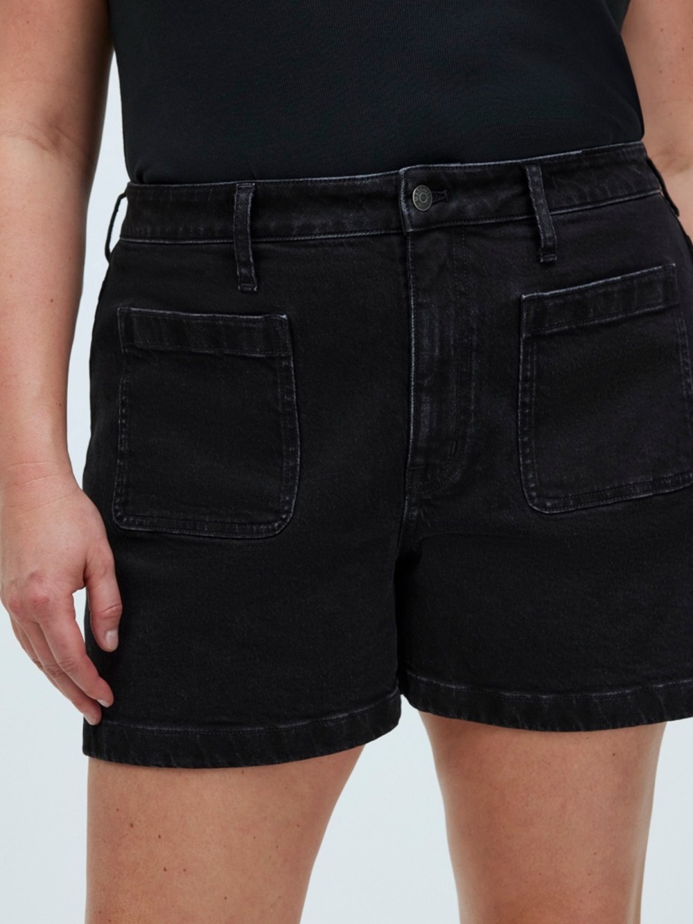 NWT MADEWELL Curvy The High Rise Sailor Short jean shorts size women’s 24 - Picture 2 of 8